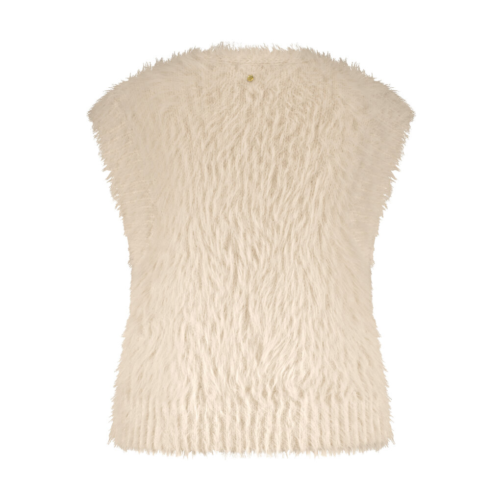 TRAMONTANA TRAMONTANA 25H HAIRY YARN VESTE STONE