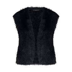 TRAMONTANA TRAMONTANA 25H HAIRY YARN VESTE NOIR