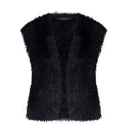 TRAMONTANA TRAMONTANA 25H HAIRY YARN VESTE NOIR