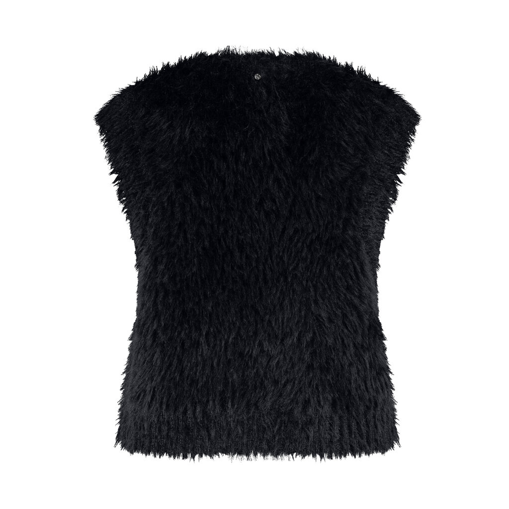 TRAMONTANA TRAMONTANA 25H HAIRY YARN VESTE NOIR