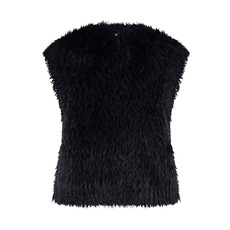 TRAMONTANA TRAMONTANA 25H HAIRY YARN VESTE NOIR