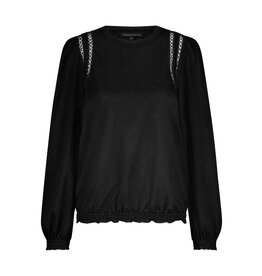 TRAMONTANA TRAMONTANA 25H LACE TAPE GLITTER TOP NOIR