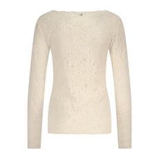 TRAMONTANA TRAMONTANA 25H BRUSHED STRETCH LACE TOP STONE