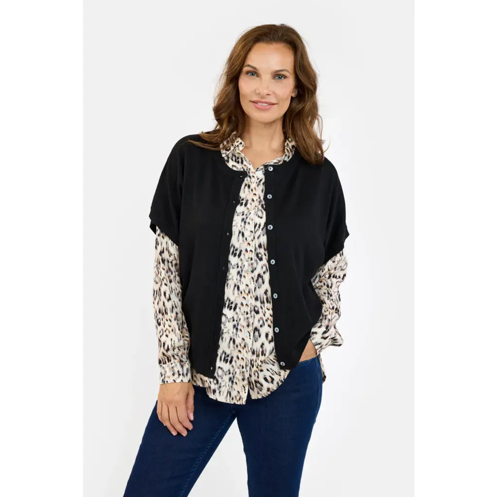 JENSEN JENSEN 25H CARDIGAN NOIR