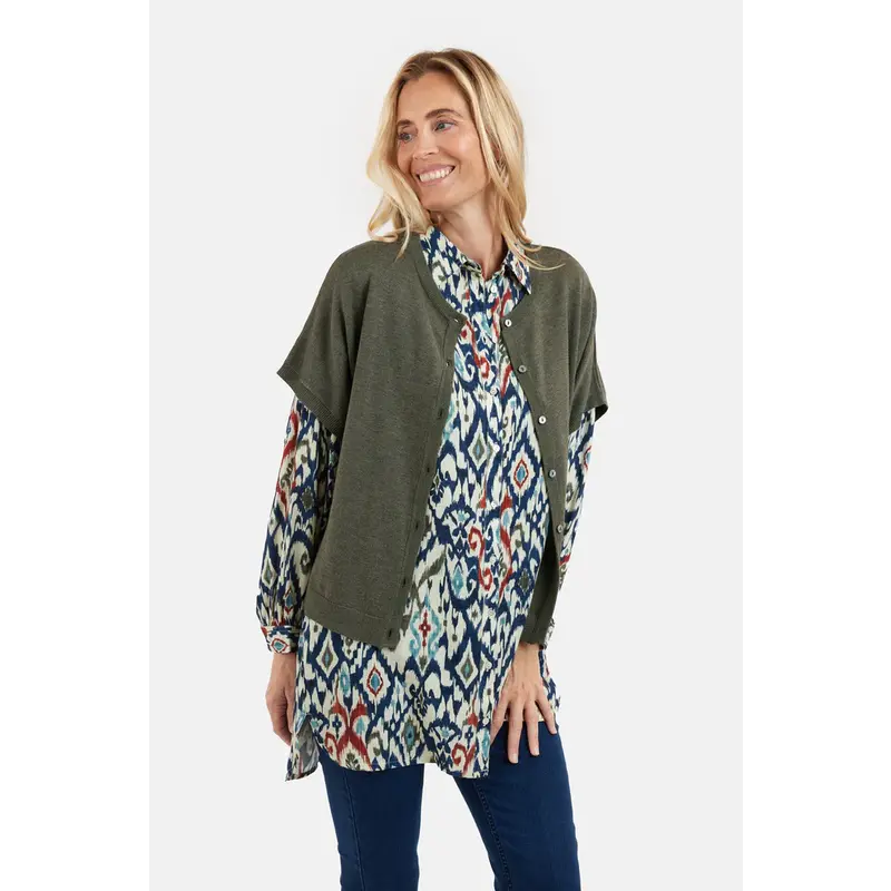 JENSEN 25H CARDIGAN KAKI