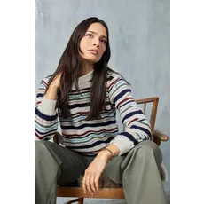 JENSEN 25H PULLOVER RAYURES CREME/MULTI