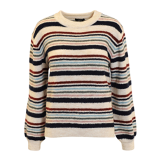 JENSEN 25H PULLOVER RAYURES CREME/MULTI