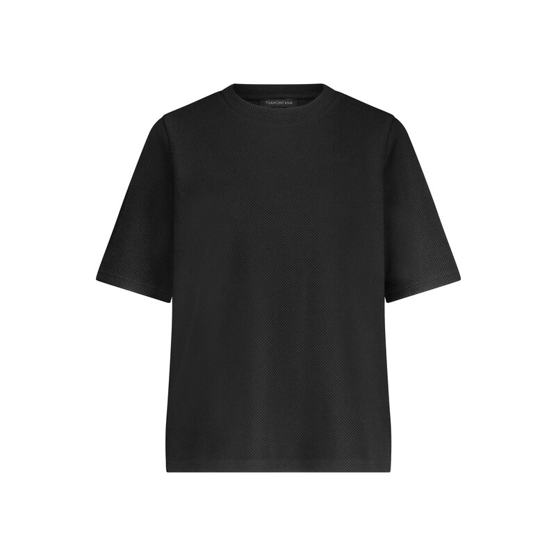 TRAMONTANA TRAMONTANA 25H HAUT STRUCTURE SHORT SLEEVE NOIR