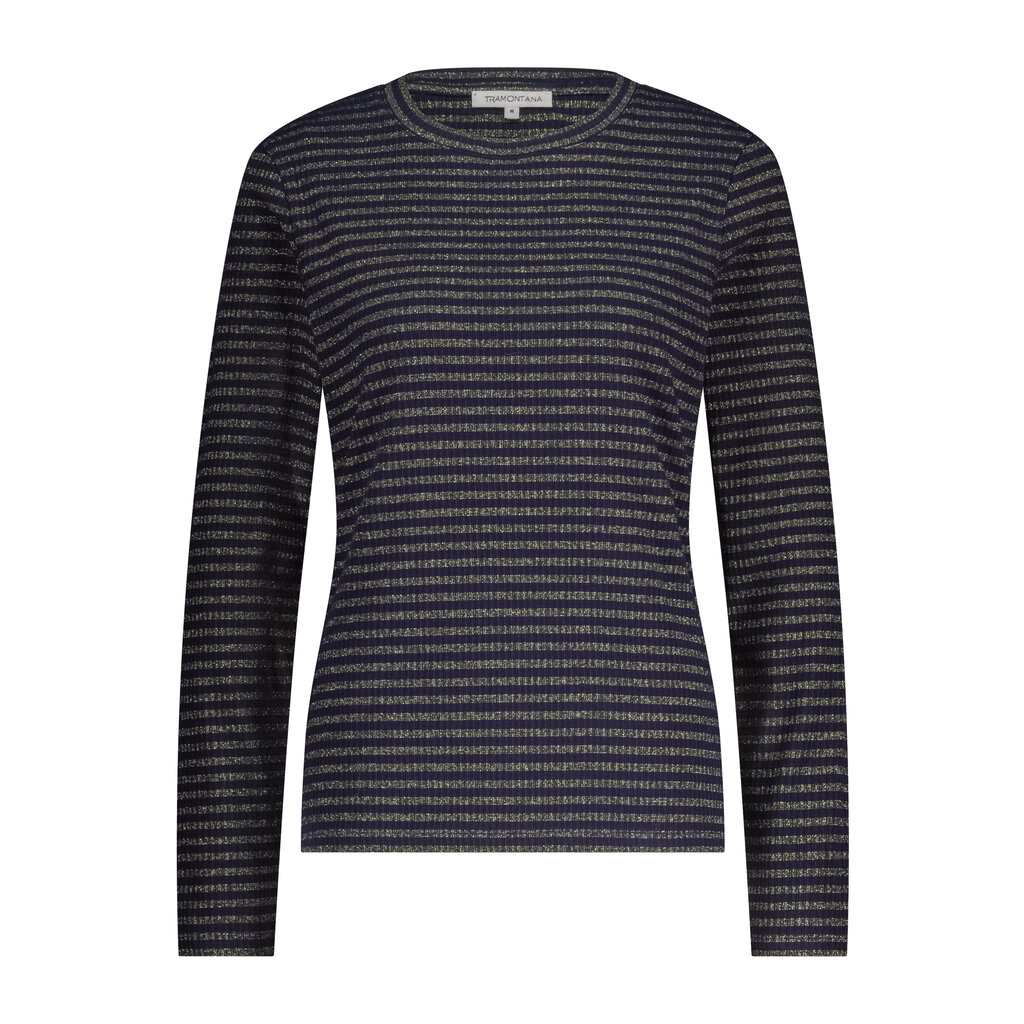 TRAMONTANA TRAMONTANA 25H STRIPED LUREX TOP MARINE
