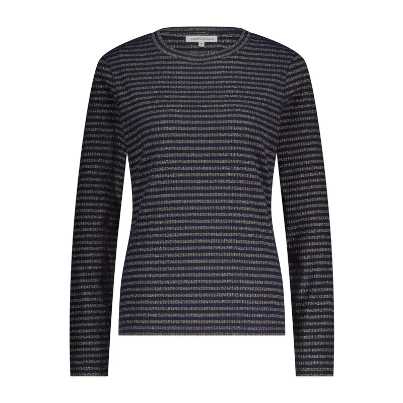 TRAMONTANA TRAMONTANA 25H STRIPED LUREX TOP MARINE