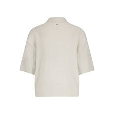 TRAMONTANA TRAMONTANA 25H SHORT SLEEVE BUTTON DETAIL CREME