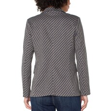 LIVERPOOL LIVERPOOL 25H FAUX DB BLAZER NAVY TOFEE MODERN CHECK