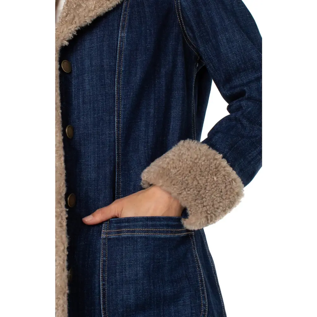 LIVERPOOL LIVERPOOL 25H SHERPA COLLAR JACKET