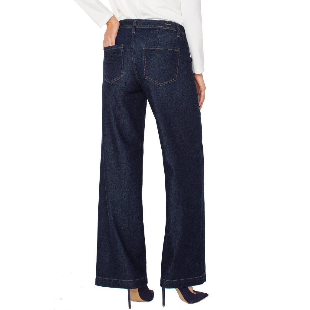 LIVERPOOL LIVERPOOL 25H TROUSER WIDE LEG W/SEAMING 32'' INDIGO RINSE