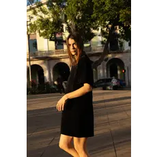 MAS MYKONOS DRESS PEPPER VELVET NOIR