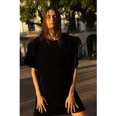 MAS MYKONOS DRESS PEPPER VELVET NOIR