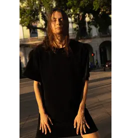 MAS MYKONOS DRESS PEPPER VELVET NOIR