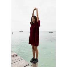 MAS MYKONOS DRESS ROSEWOOD/BOURG