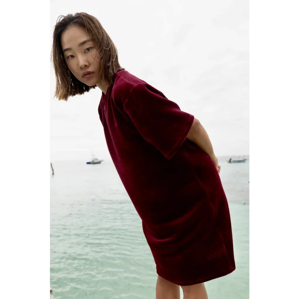 MAS MYKONOS DRESS ROSEWOOD/BOURG