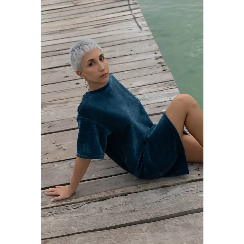 MAS MYKONOS DRESS JUNIPER/TURQ