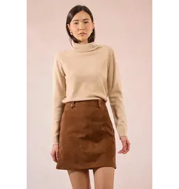 MOLLY BRACKEN MOLLY BRACKEN 25H JUPE SUEDINE MARRON