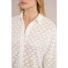 MOLLY BRACKEN MOLLY BRACKEN 25H CHEMISE DENTELLE COEUR BLANC