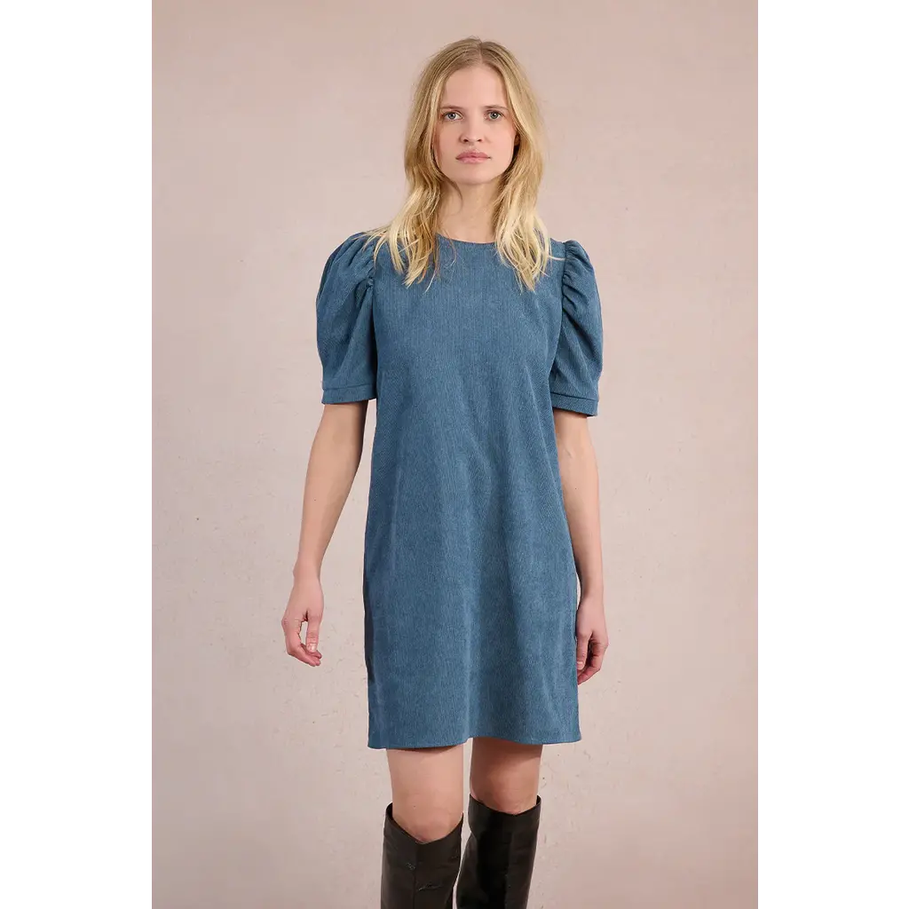 MOLLY BRACKEN MOLLY BRACKEN 25H ROBE CORDUROY BLEU DENIM