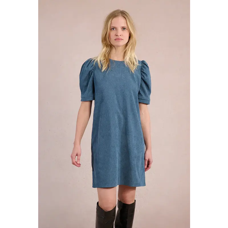 MOLLY BRACKEN MOLLY BRACKEN 25H ROBE CORDUROY BLEU DENIM