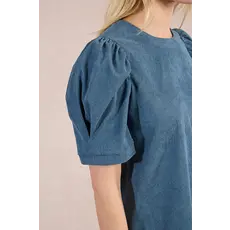 MOLLY BRACKEN MOLLY BRACKEN 25H ROBE CORDUROY BLEU DENIM