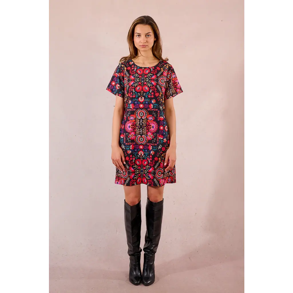 MOLLY BRACKEN MOLLY BRACKEN 25H ROBE RINA MOTIFS MULTICOLORE