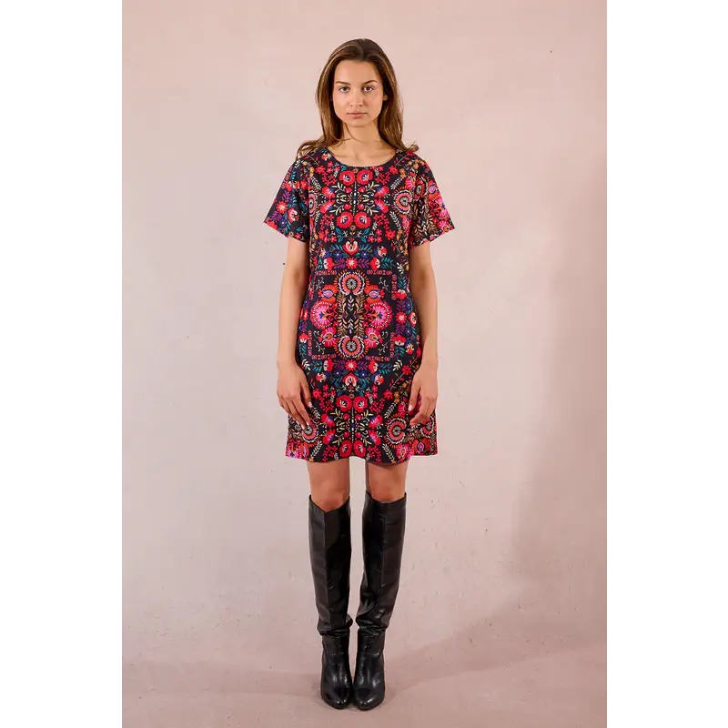 MOLLY BRACKEN MOLLY BRACKEN 25H ROBE RINA MOTIFS MULTICOLORE