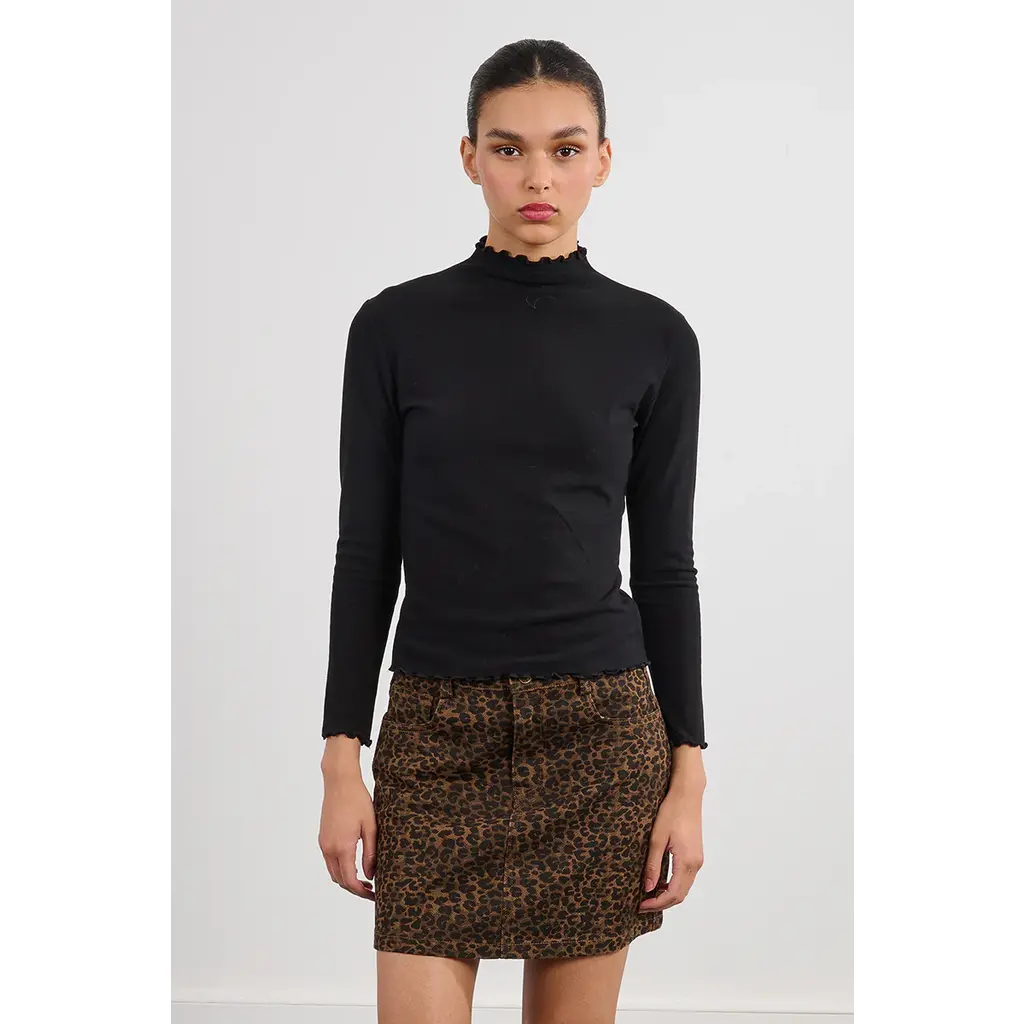 MOLLY BRACKEN MOLLY BRACKEN 25H CHANDAIL DETAIL COL ET BOUT MANCHE NOIR