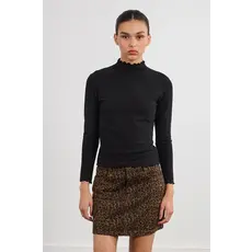 MOLLY BRACKEN MOLLY BRACKEN 25H CHANDAIL DETAIL COL ET BOUT MANCHE NOIR