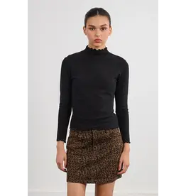 MOLLY BRACKEN MOLLY BRACKEN 25H CHANDAIL DETAIL COL ET BOUT MANCHE NOIR