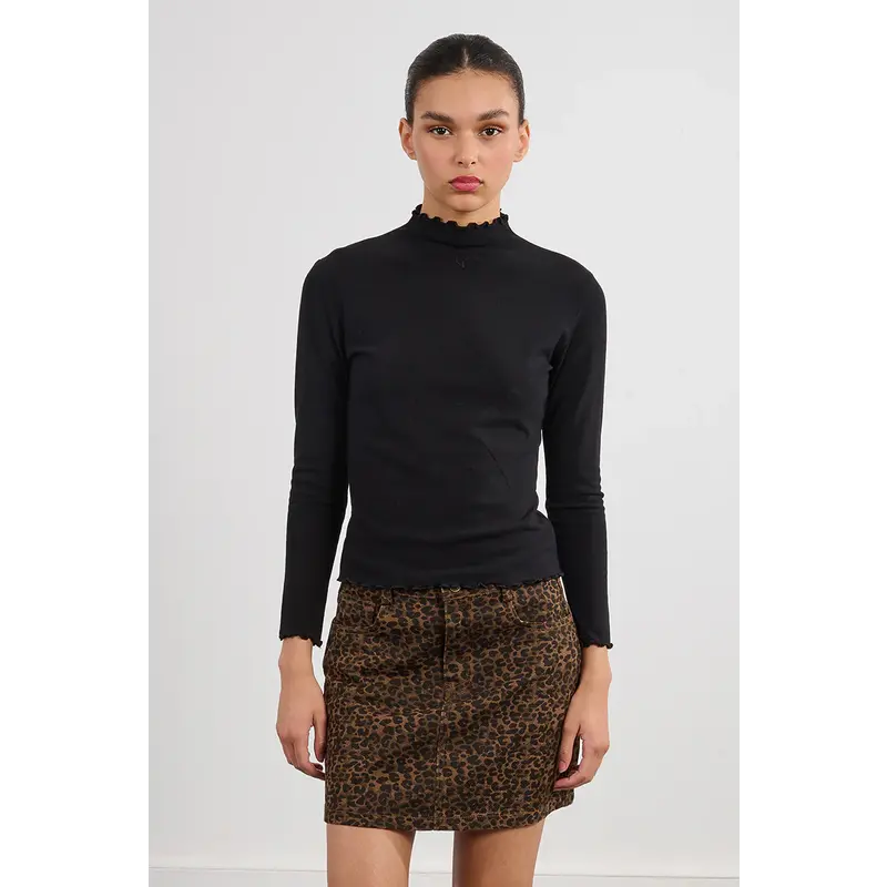 MOLLY BRACKEN MOLLY BRACKEN 25H CHANDAIL DETAIL COL ET BOUT MANCHE NOIR