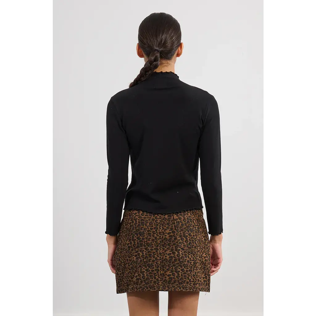 MOLLY BRACKEN MOLLY BRACKEN 25H CHANDAIL DETAIL COL ET BOUT MANCHE NOIR