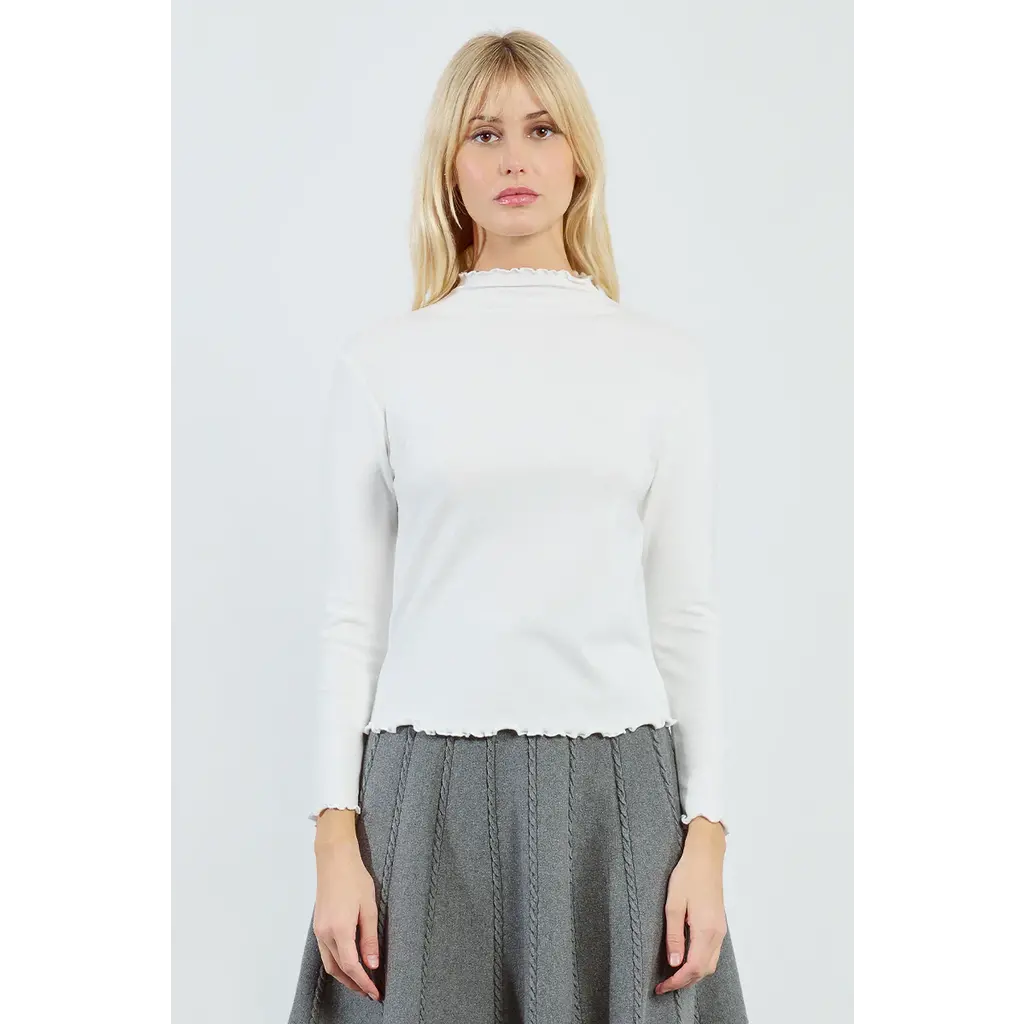 MOLLY BRACKEN MOLLY BRACKEN 25H CHANDAIL DETAIL COL ET BOUT MANCHE ECRU