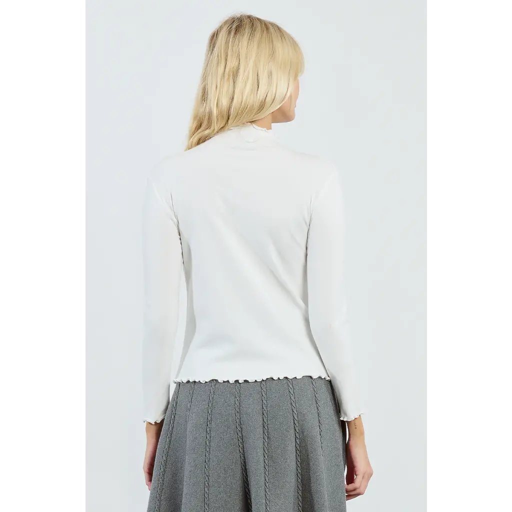 MOLLY BRACKEN MOLLY BRACKEN 25H CHANDAIL DETAIL COL ET BOUT MANCHE ECRU