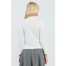 MOLLY BRACKEN MOLLY BRACKEN 25H CHANDAIL DETAIL COL ET BOUT MANCHE ECRU