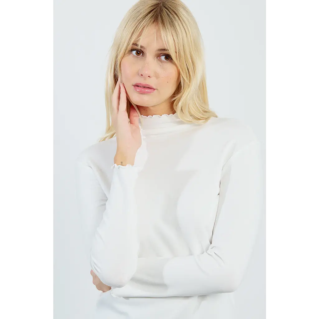 MOLLY BRACKEN MOLLY BRACKEN 25H CHANDAIL DETAIL COL ET BOUT MANCHE ECRU