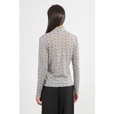 MOLLY BRACKEN MOLLY BRACKEN 25H CHANDAIL COL ROULE MOTIF BOUCLES GRIS