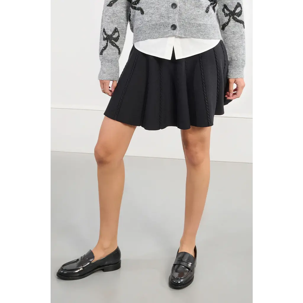 MOLLY BRACKEN MOLLY BRACKEN 25H JUPE TRICOT NOIR