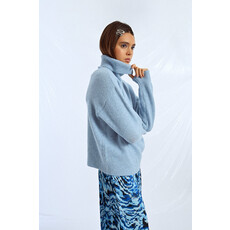 MOLLY BRACKEN MOLLY BRACKEN 25H CHANDAIL COL ROULE BLEU CLAIR