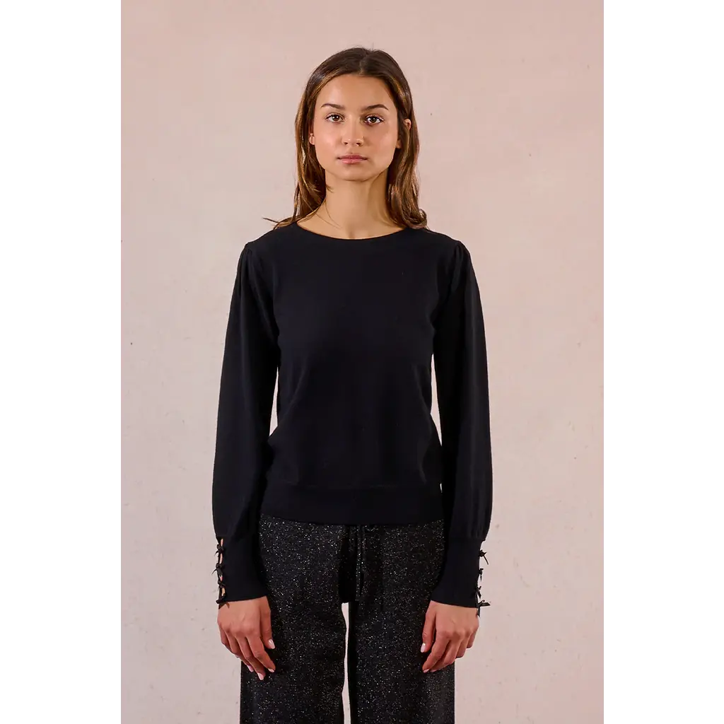 MOLLY BRACKEN MOLLY BRACKEN 25H HAUT DETAILS BOUCLES POIGNET ET DOS NOIR