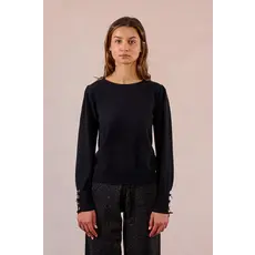 MOLLY BRACKEN MOLLY BRACKEN 25H HAUT DETAILS BOUCLES POIGNET ET DOS NOIR