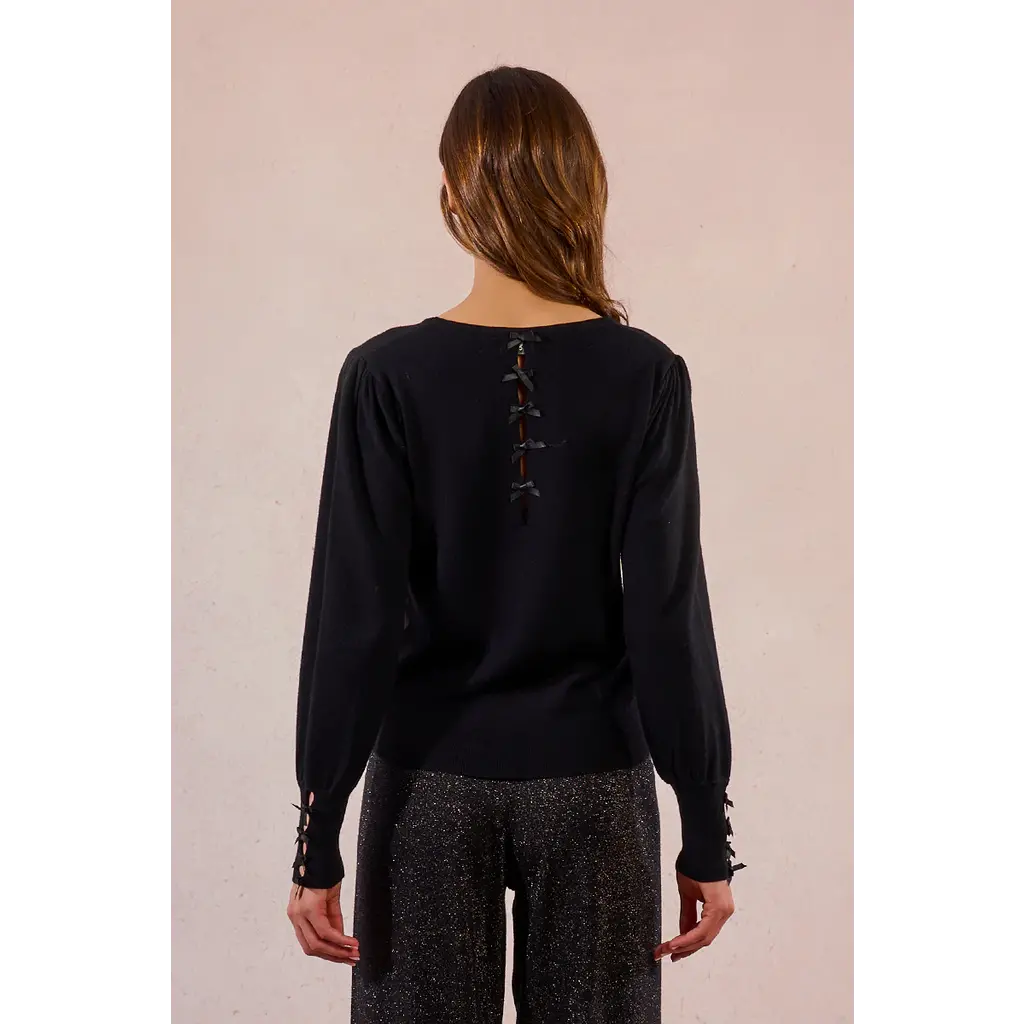 MOLLY BRACKEN MOLLY BRACKEN 25H HAUT DETAILS BOUCLES POIGNET ET DOS NOIR