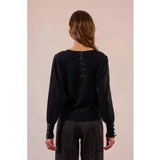 MOLLY BRACKEN MOLLY BRACKEN 25H HAUT DETAILS BOUCLES POIGNET ET DOS NOIR