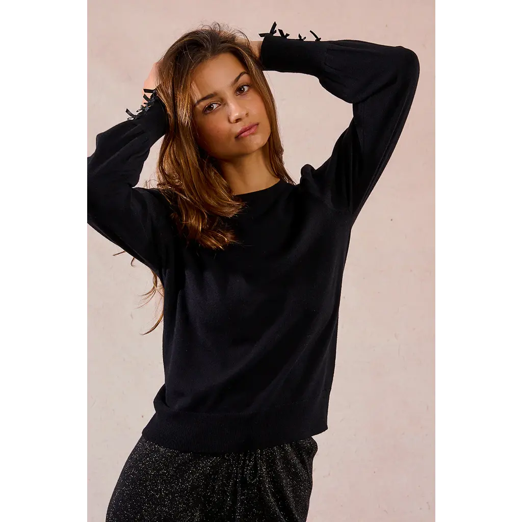 MOLLY BRACKEN MOLLY BRACKEN 25H HAUT DETAILS BOUCLES POIGNET ET DOS NOIR