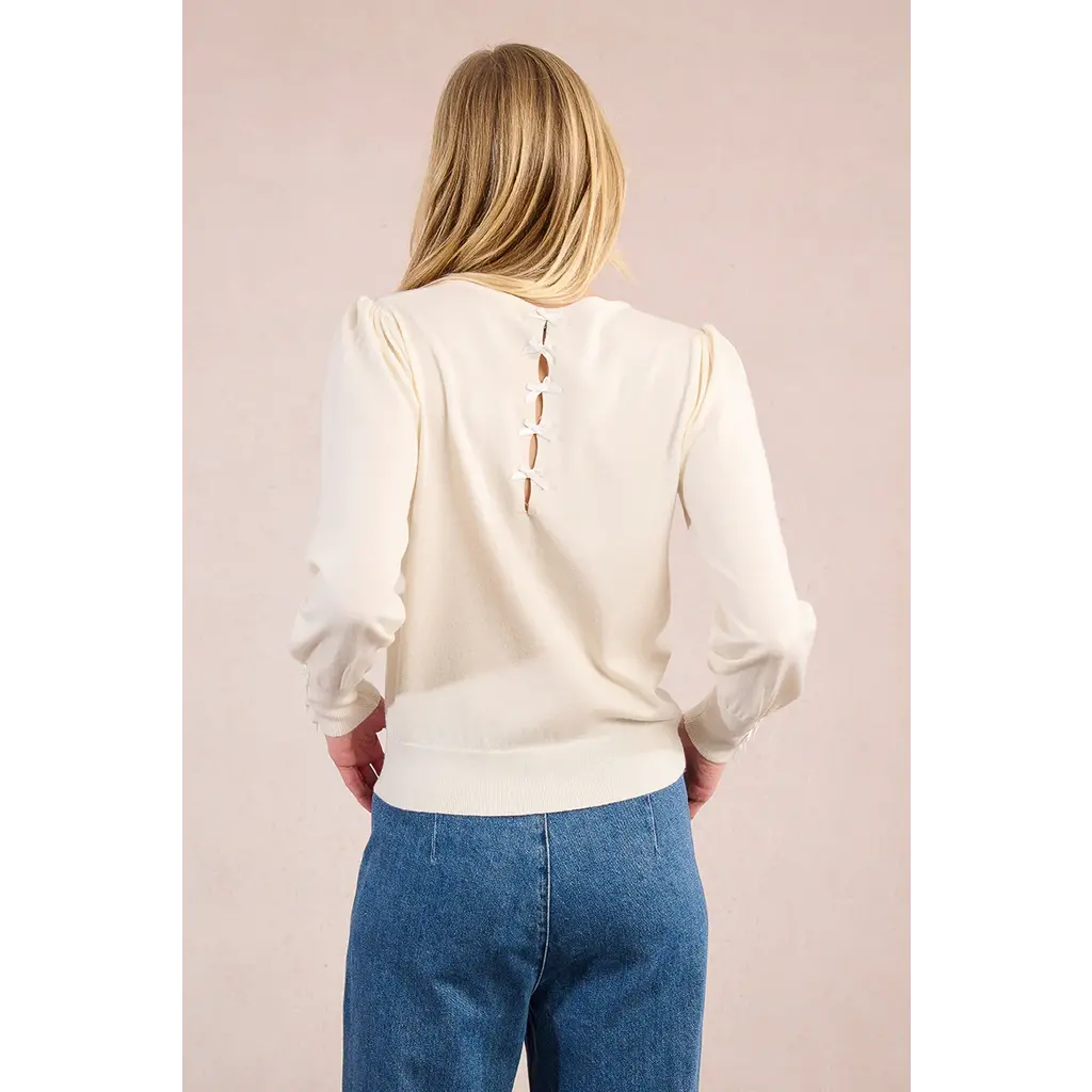 MOLLY BRACKEN MOLLY BRACKEN 25H HAUT DETAILS BOUCLES POIGNET ET DOS ECRU