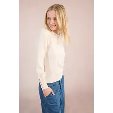 MOLLY BRACKEN MOLLY BRACKEN 25H HAUT DETAILS BOUCLES POIGNET ET DOS ECRU